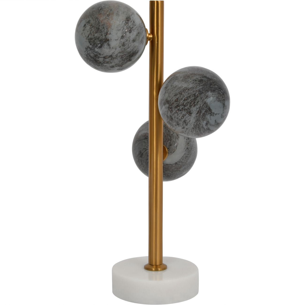 Constellation Bronze & White Marble Orb Table Lamp